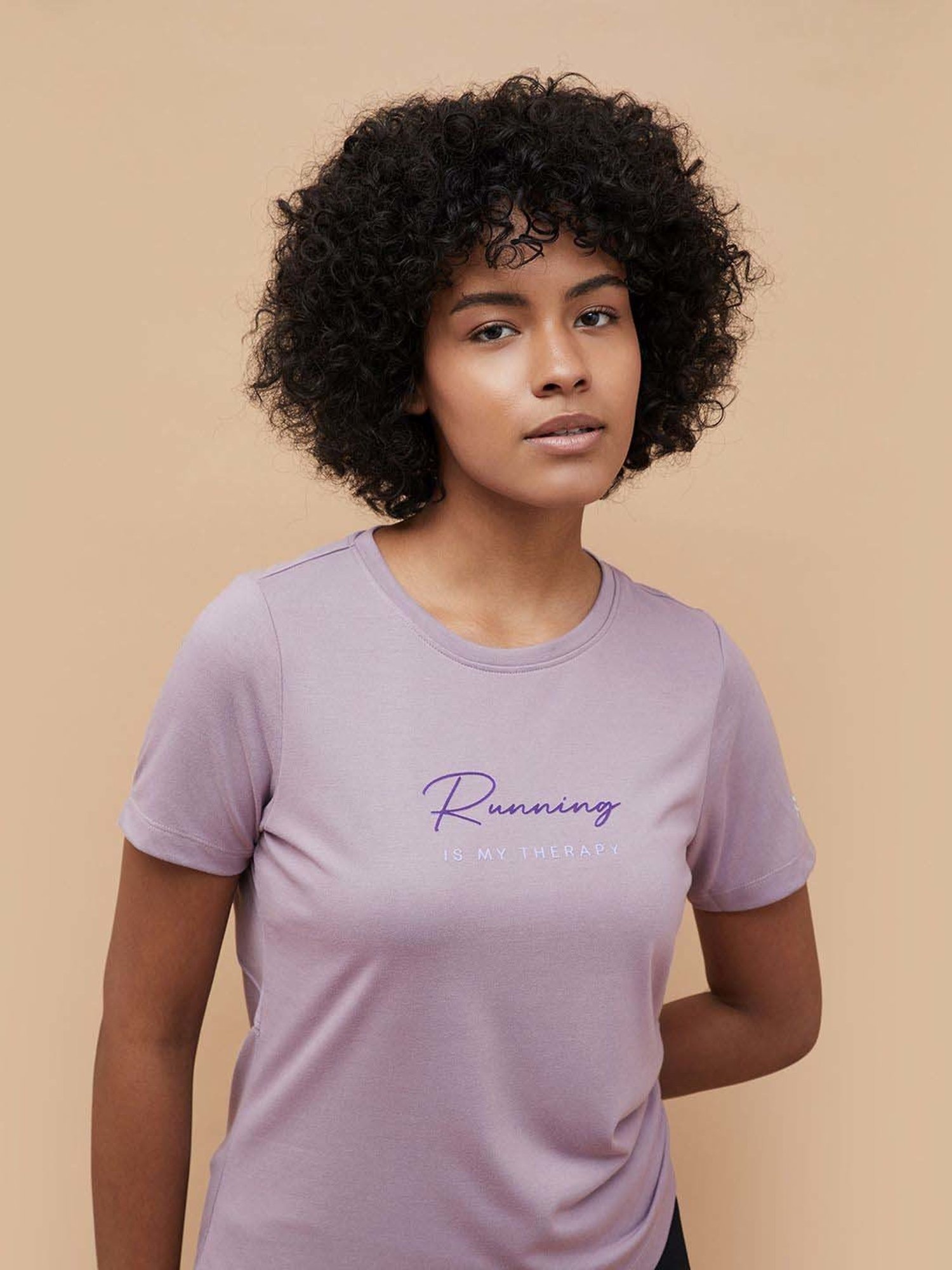 KAPPA Purple Printed Sports T-Shirt