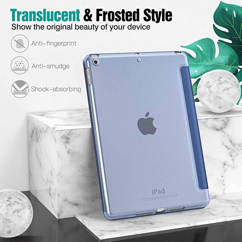 iPad 8th Generation Case 2020iPad 7th Generation Case 2019 Shock Absorption Ultra Slim Lightweight Trifold Stand Smart Cover for iPad 102 inch 20202019 Release Tablet Navy Blue