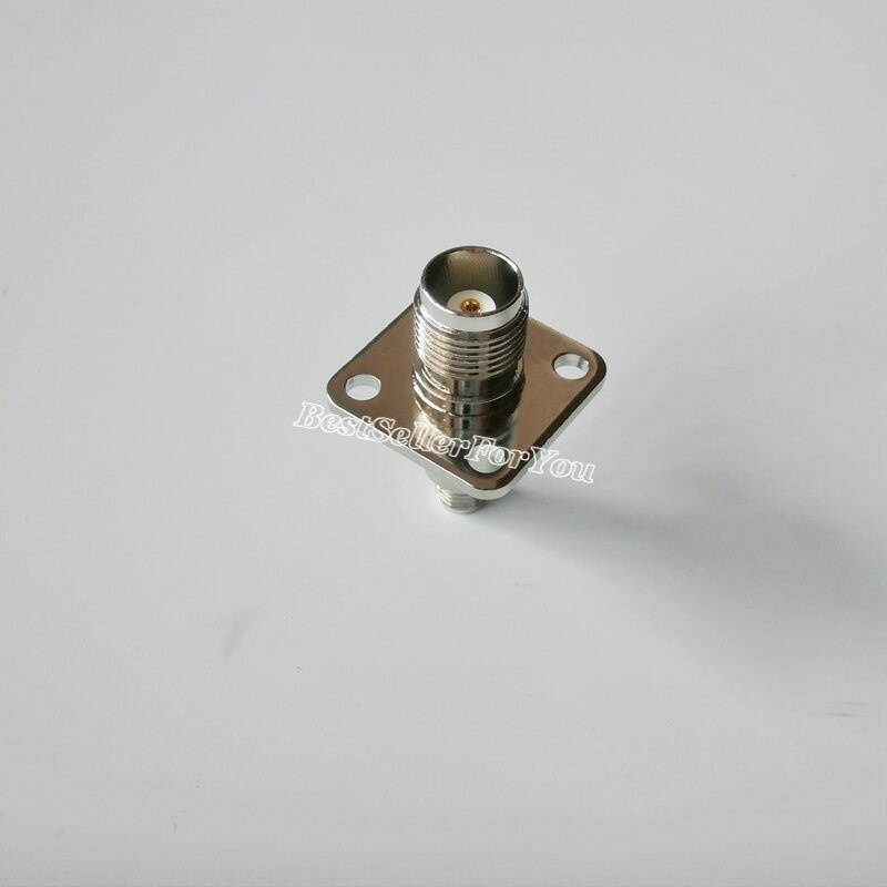 TNC female to SMA female jack flange panel mount connector F/F RF Adapter