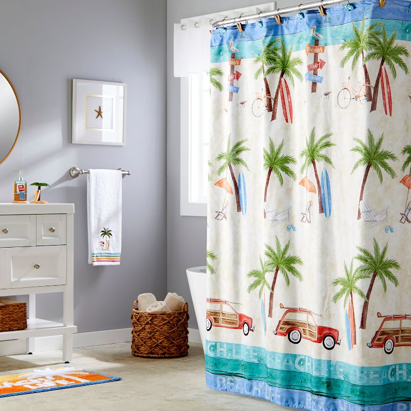 Paradise Beach Shower Curtain Multi - Colored - Saturday Knight Ltd.