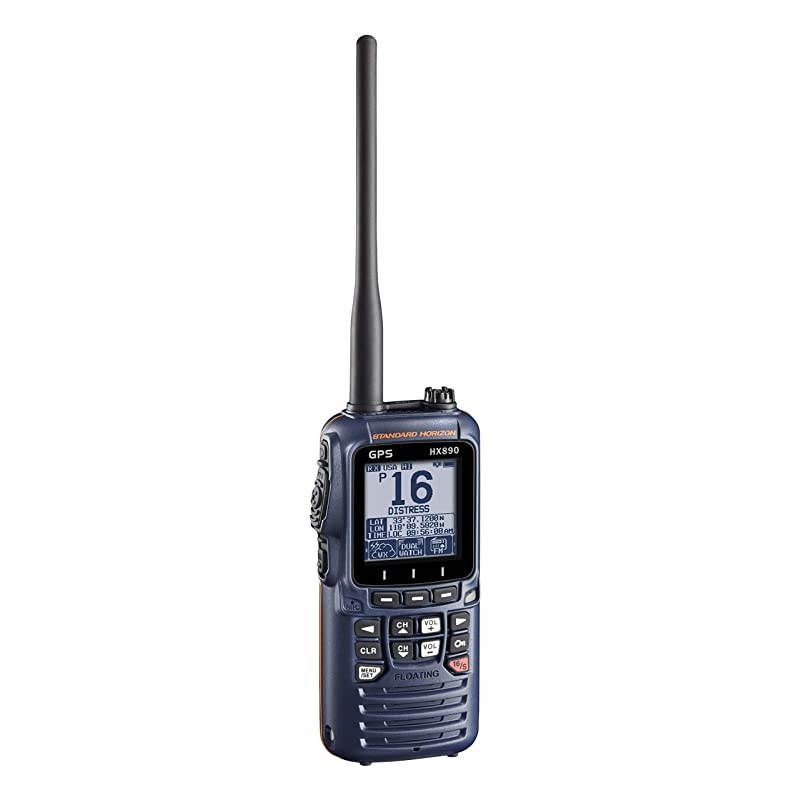 HX890 Handheld VHF Navy Blue - Floating 6 Watt Class H DSC Two Way Radio