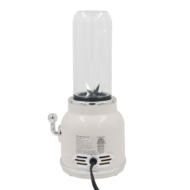 Frigidaire ESMM100 Retro Kitchen Smoothie Mixer Maker Blender with 17 Ounce Mason Jar Glass for Blending Ice, Fruits, Veggies, or Protein Foods, Cream