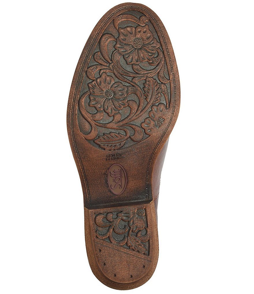 Sofft Aisley Unlined Leather Block Heel Western Booties