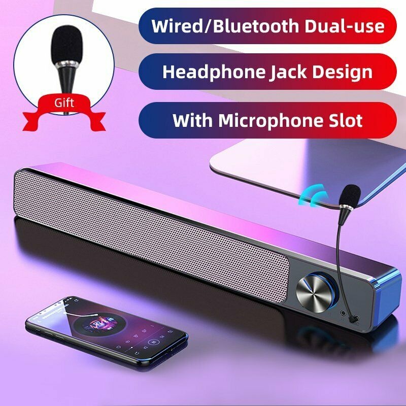 TV Speaker Home Theater Soundbar Bluetooth Wireless Sound Bar Speaker System Aux