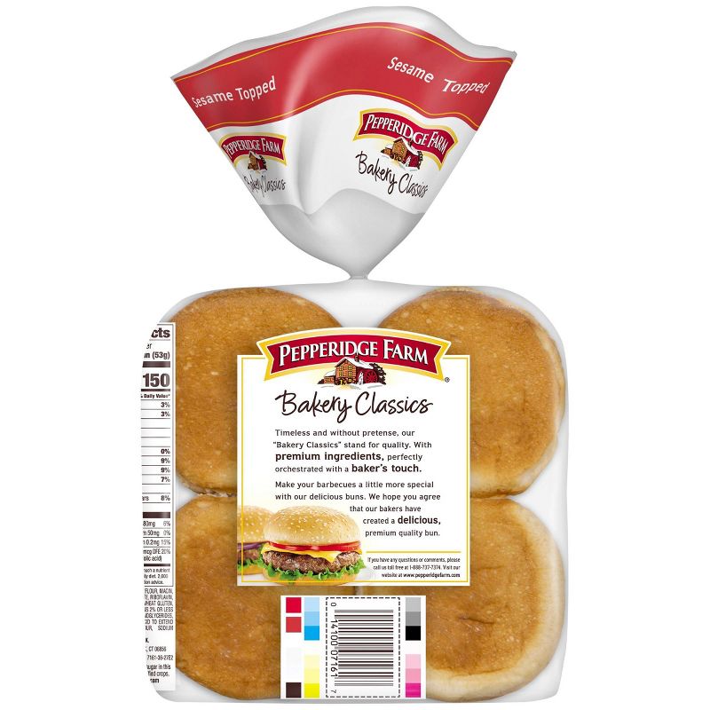 Pepperidge Farm Bakery Classics Sesame Topped Hamburger Buns - 15oz/8ct