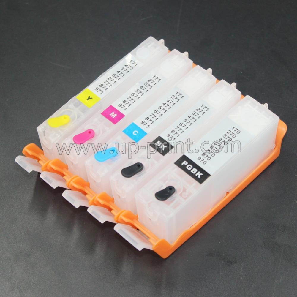 5PCS for canon 470 471 PGI-470 CLI-471 refillable ink cartridge for canon PIXMA MG5740 MG6840 TS5040 TS6040 with auto reset chip