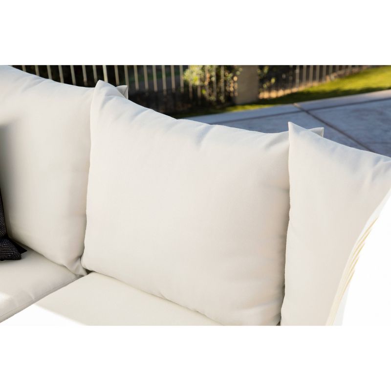 Milano 5pc Outdoor Wicker Sofa Dining Set - Brown - Coaster