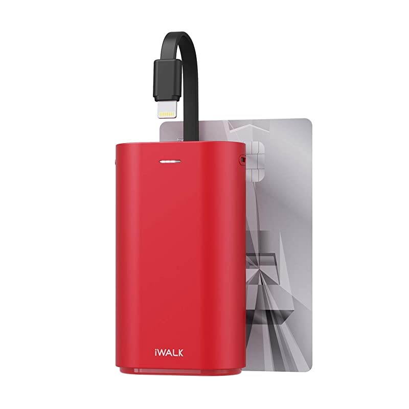 Portable Charger 9000mAh Ultra-Compact Power Bank with Built-in Cable, External Battery Pack Compatible with iPhone 12/12 Mini/12 Pro/SE 2020/11/11 Pro/11 Pro Max/XR/XS/X/8/8 Plus/7/7Plus/6/iPad