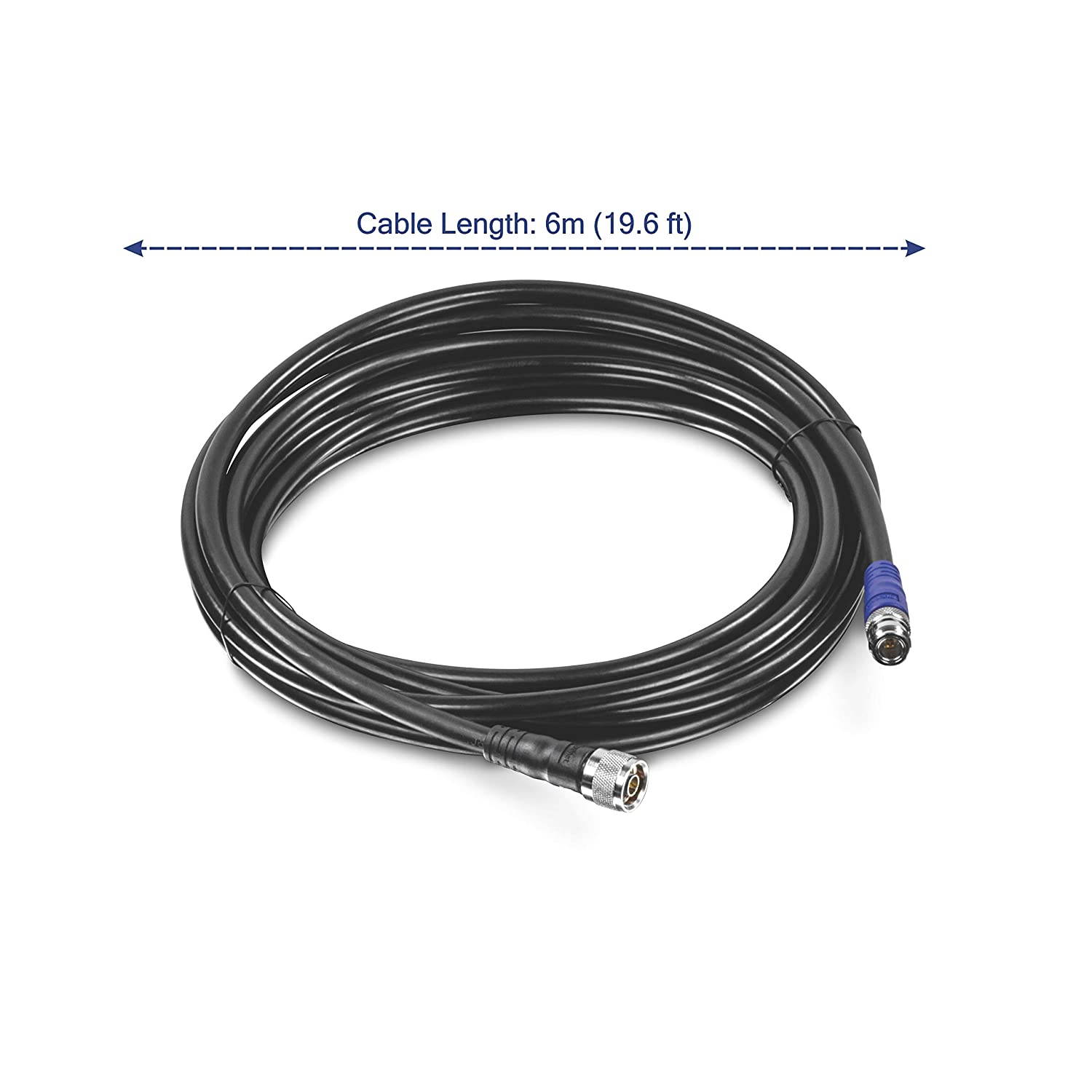 TRENDnet LMR-LW400 Low Loss N-Type Male to N-Type Female Cable, 6m (19.6 ft.), 2.4/5GHz Compatible, TEW-L406
