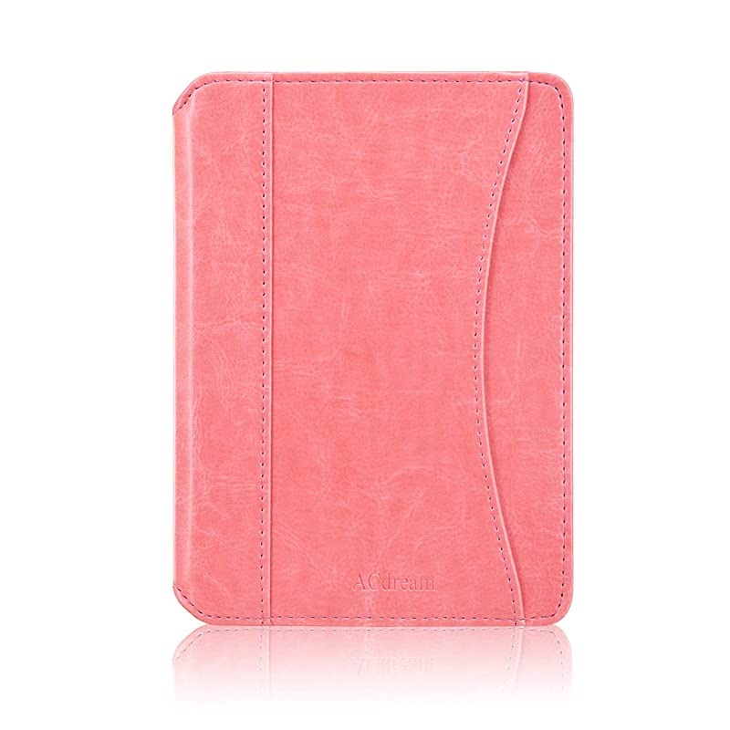 Case Fits All-New Kindle 10th Generation 2019 and 8th Gen 2016 ONLY (NOT FIT Kindle Paperwhite/Kindle Oasis), Folio Smart Leather Cover with Auto Wake Sleep & Front Pocket, Light Pink