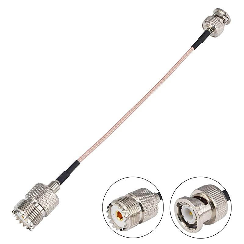 SO239 Female to BNC Male Coax RF VHF Radio Coaxial Antenna Cable Mobile to Base Antenna Cord 59 inch