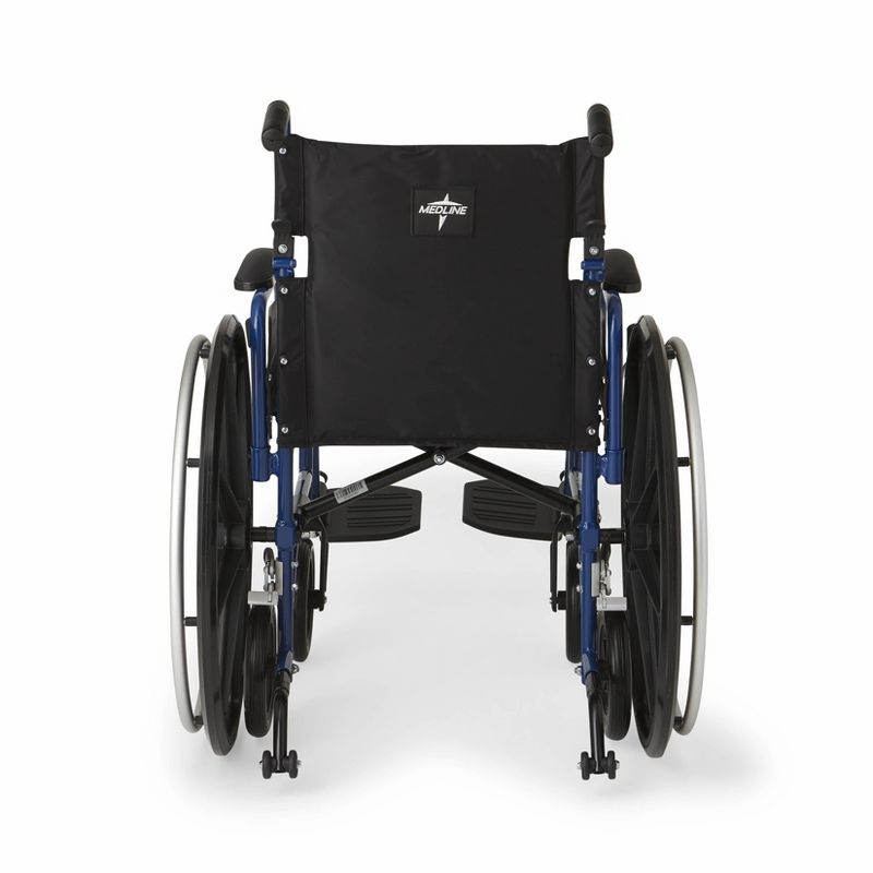 Medline Combination Wheelchair Transport Chair - Blue