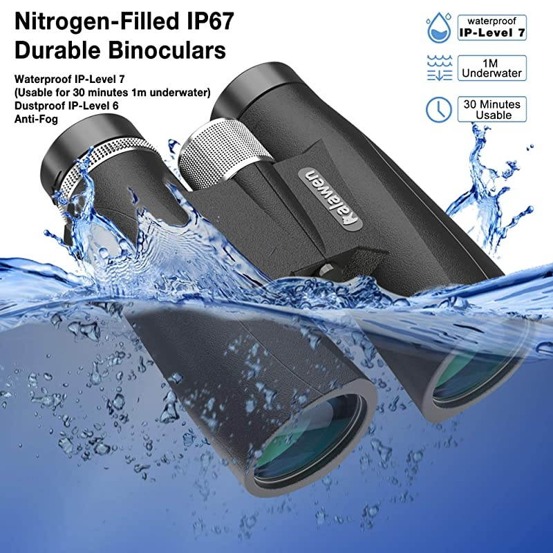 10x42 Binoculars for Adults Compact Waterproof Fog-Proof Binoculars for Bird Watching Concert Hunting Traveling Sports-BAK4 Prism SMC Lens-with Phone Mount Strap Carrying Bag