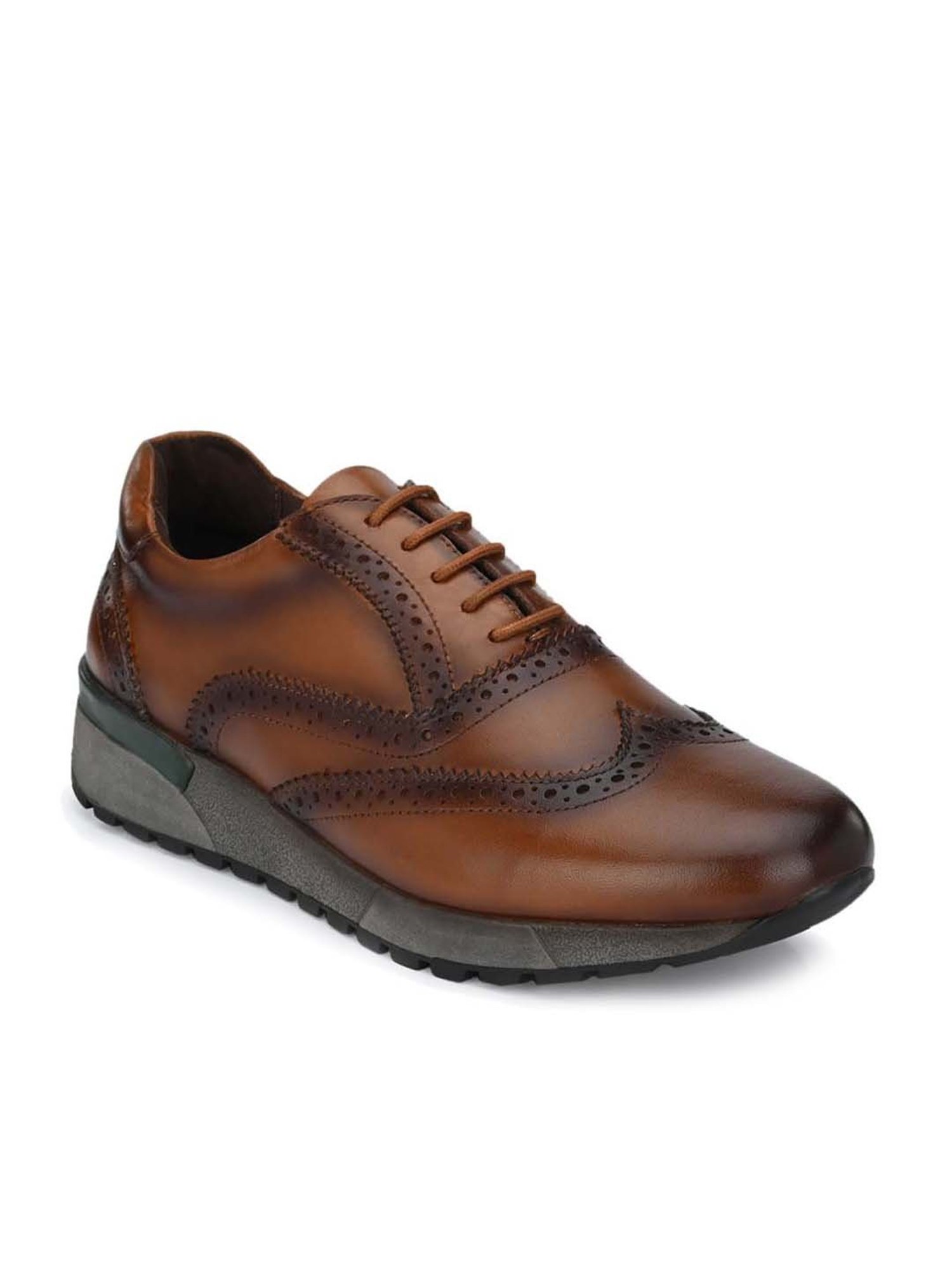 Delize Men's Tan Brogue Shoes