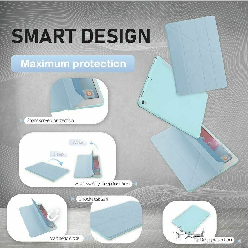 Tablet Case for iPad Air 3, Pro 10.5", Multifold, Magnetic Cover, Sky Blue