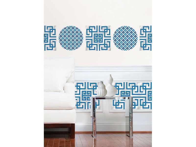 Carnaby Blox Blue Geometric Square Wall Accents - Jonathan Adler..