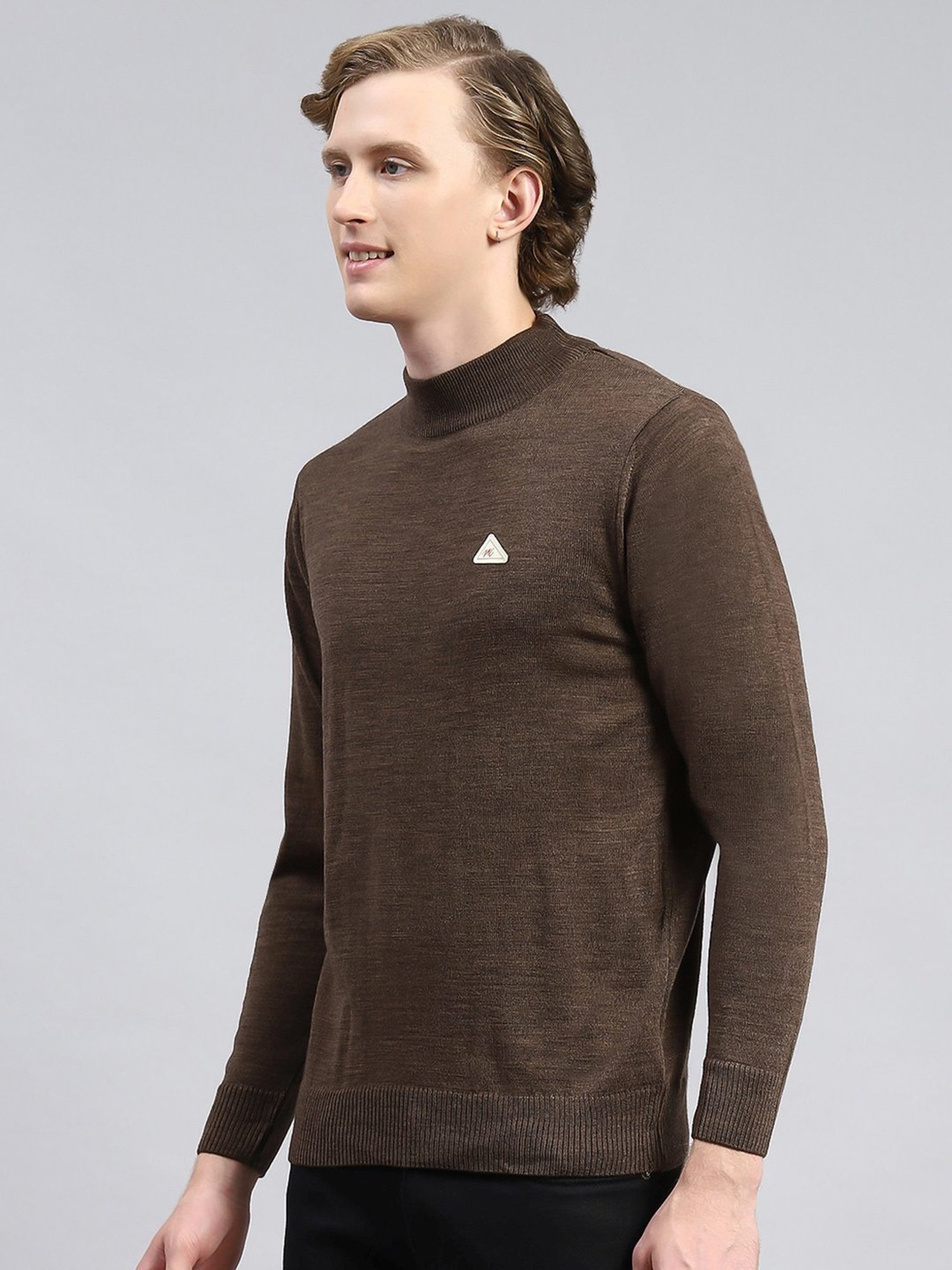 Monte Carlo Dark Brown Regular Fit Sweater