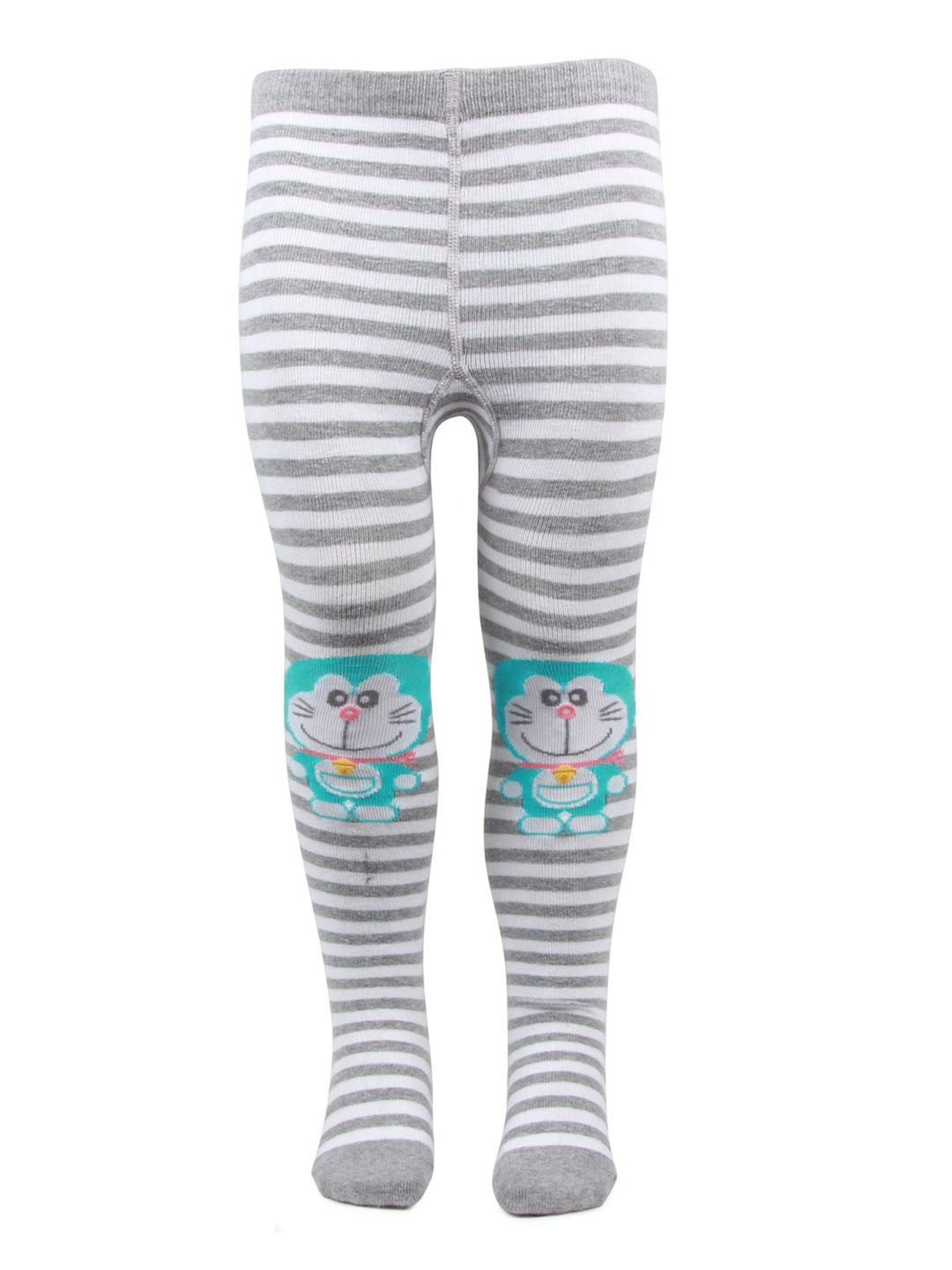 Bonjour Boys Light Grey Doraemon Print Tights