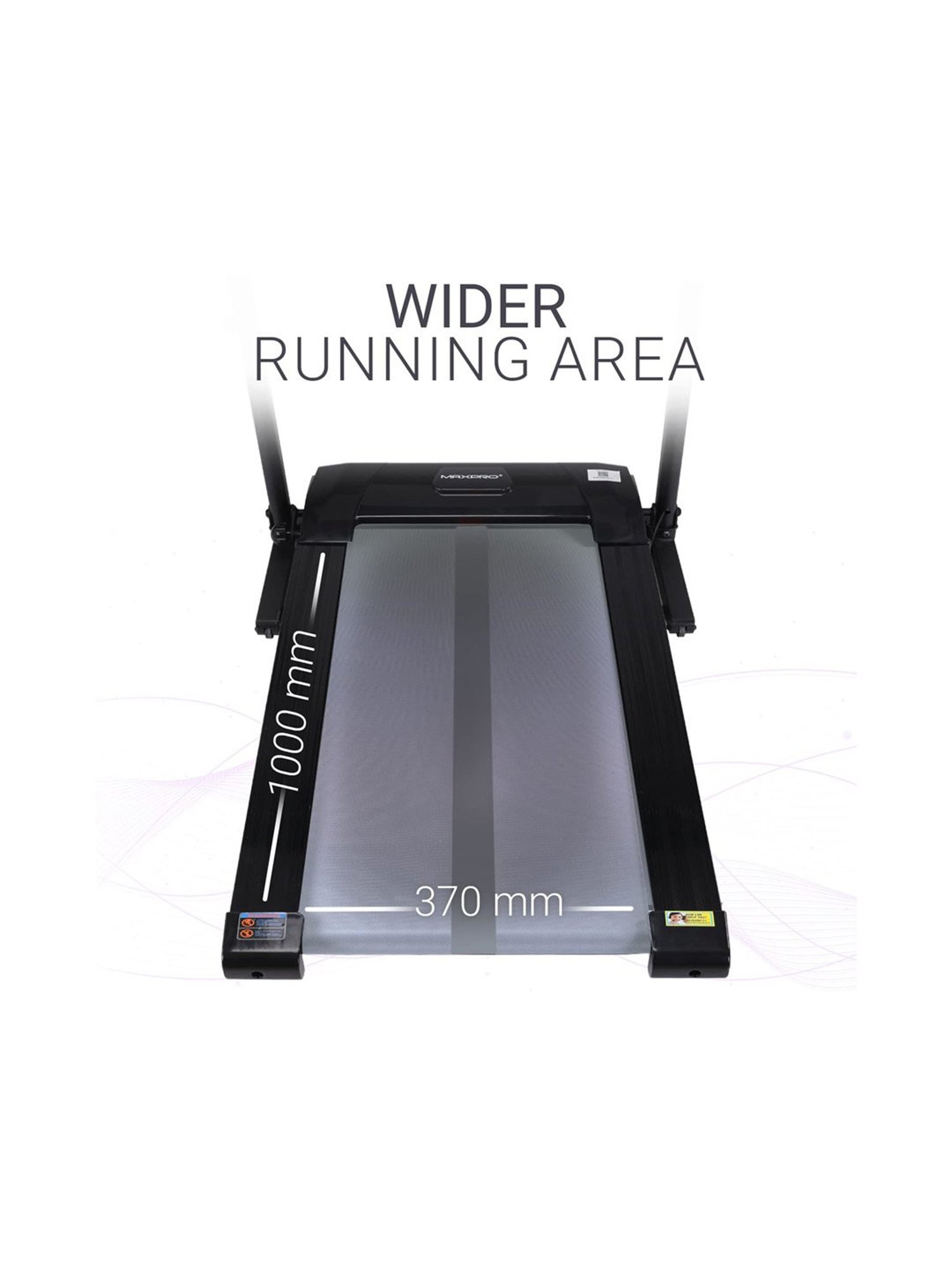 MAXPRO 1.5HP DC Motorized Foldable Treadmill (Core Black)