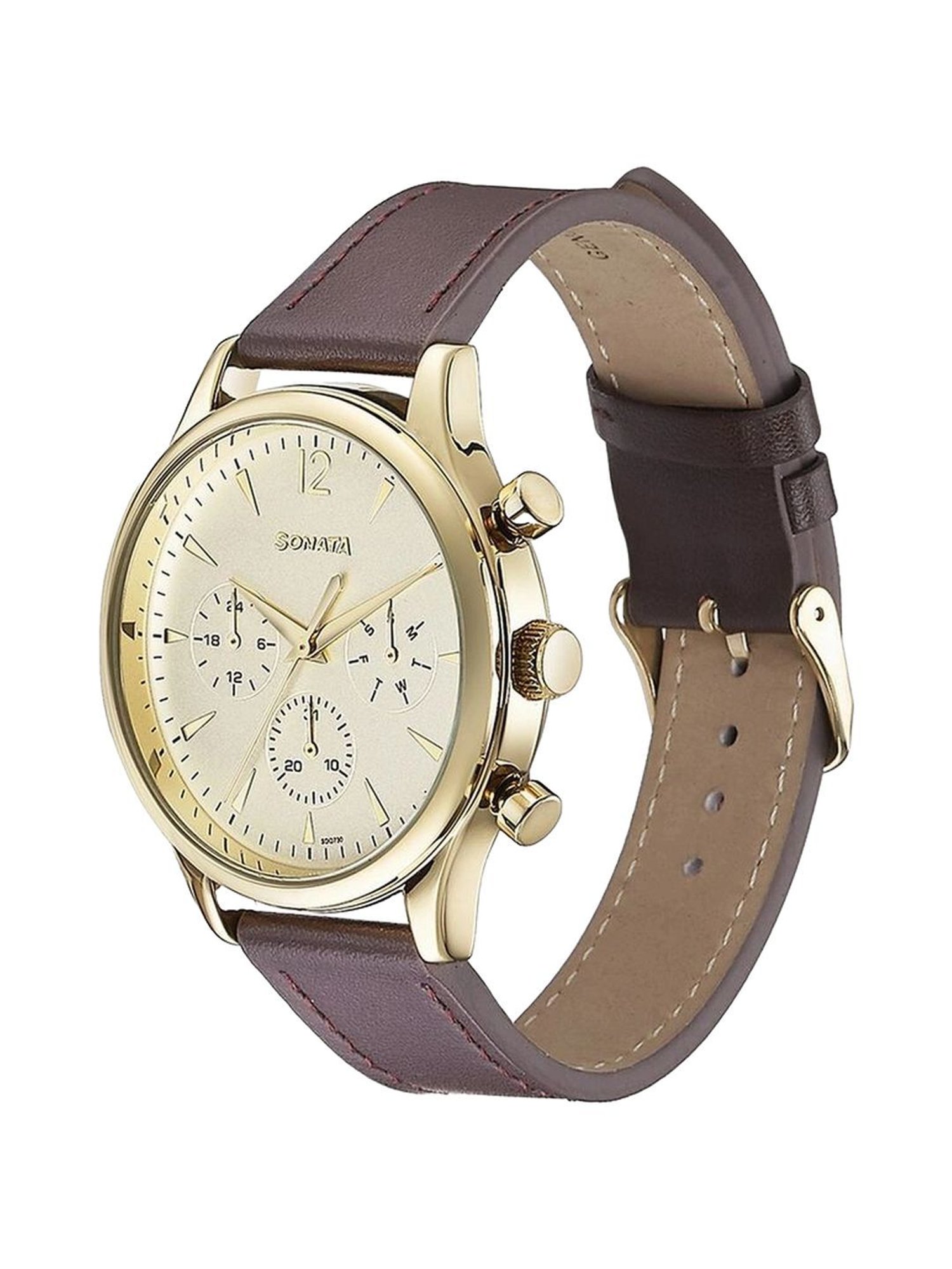 Sonata 77146YL01 Analog Watch for Men