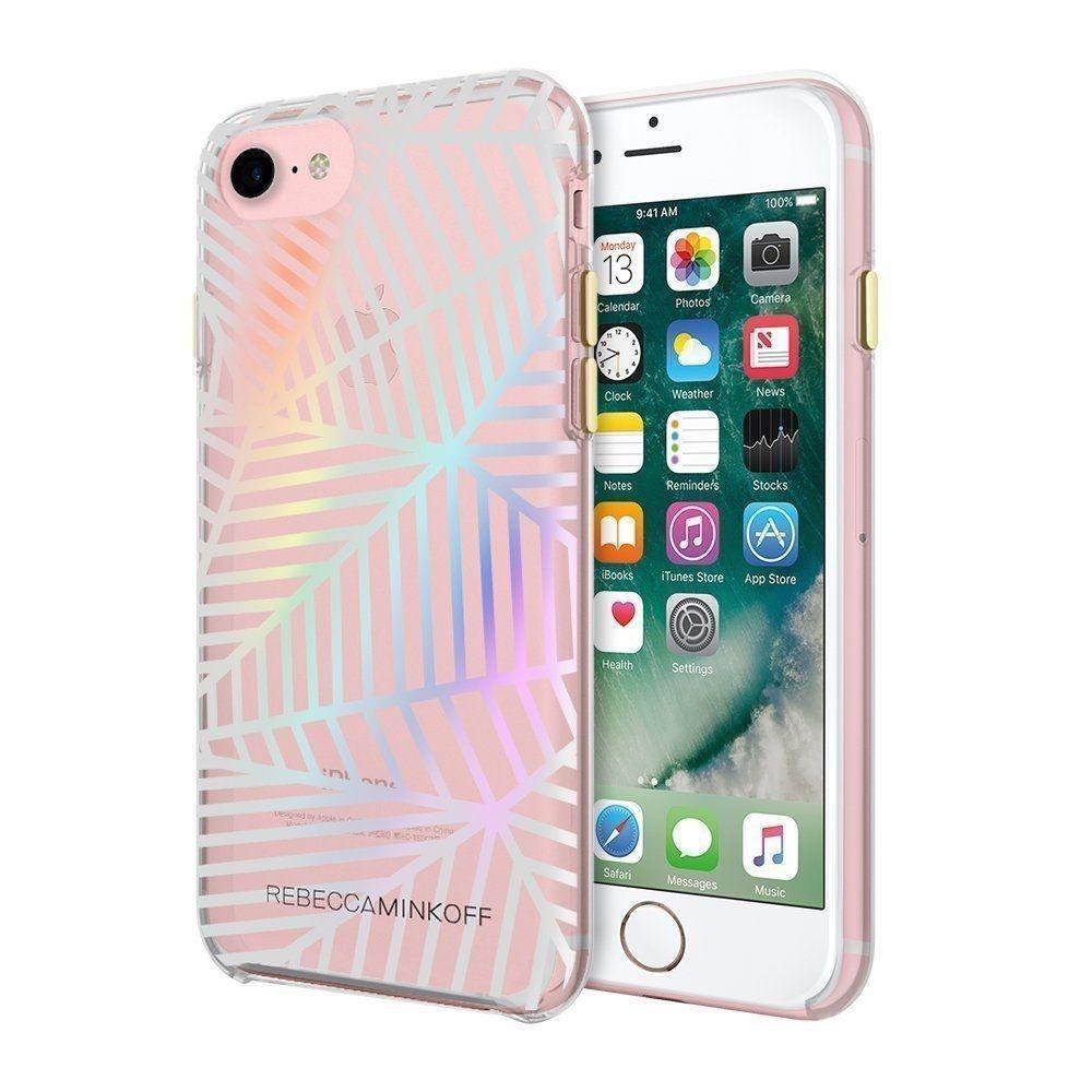 Rebecca Minkoff Sheer Case for Apple iPhone 8/7 - Geometric Wall Clear/Holographic Foil