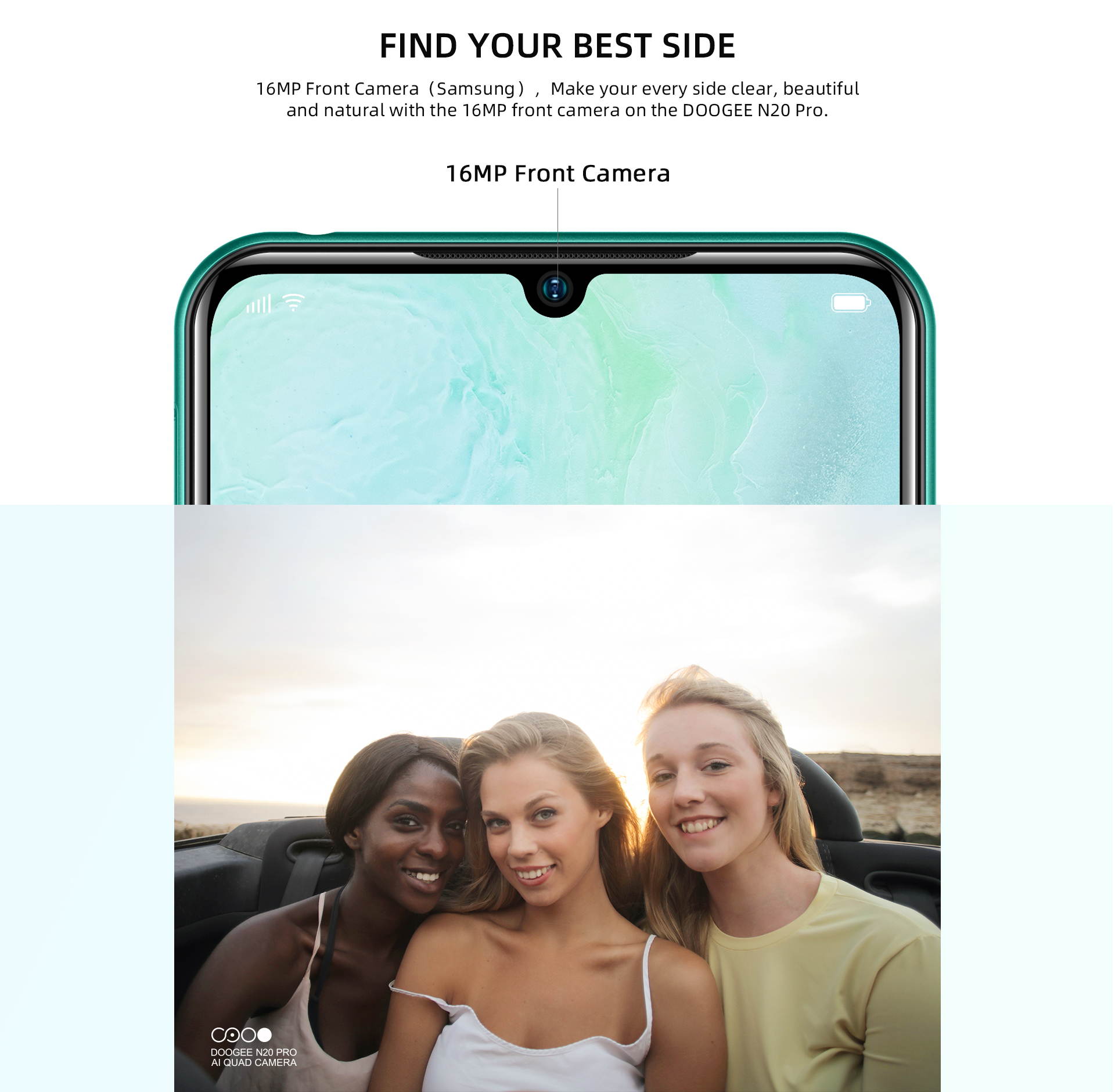 DOOGEE N20 Pro Quad Camara Telefonos moviles Helio P60 Octa Core 6GB RAM 128GB ROM Version Global 6.3"FHD + Android 10 OS Smartphone