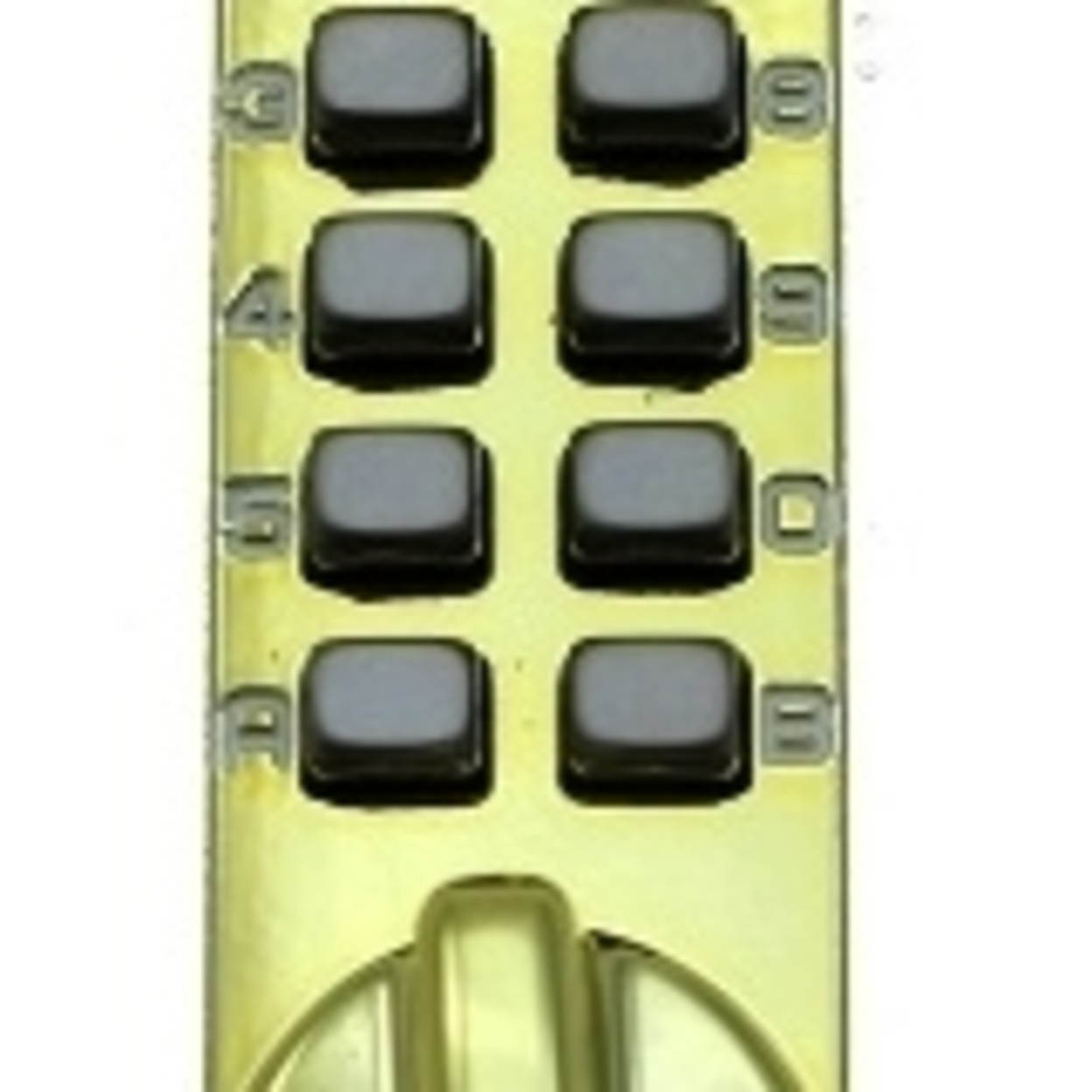 LockeyUSA C150 Mechanical,  Keyless Entry, Digital Door Lock, Surface Mount Hook Bolt Lock for Sliding Door, Antique Brass