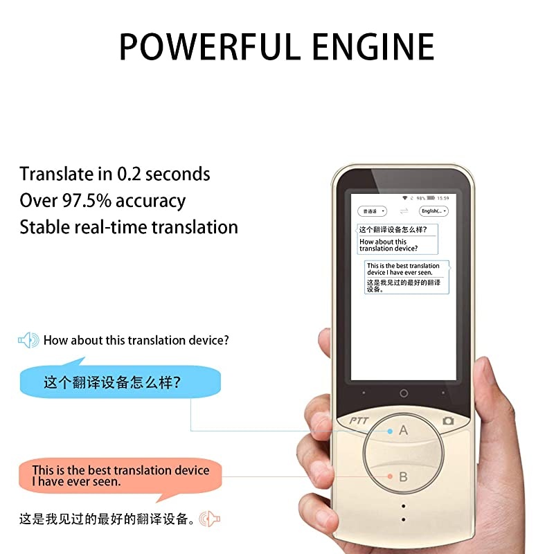 Multiple Languages Translator Portable Smart Two-Way Real Time Multi-Language Voice Translator for Learning Travel Meeting