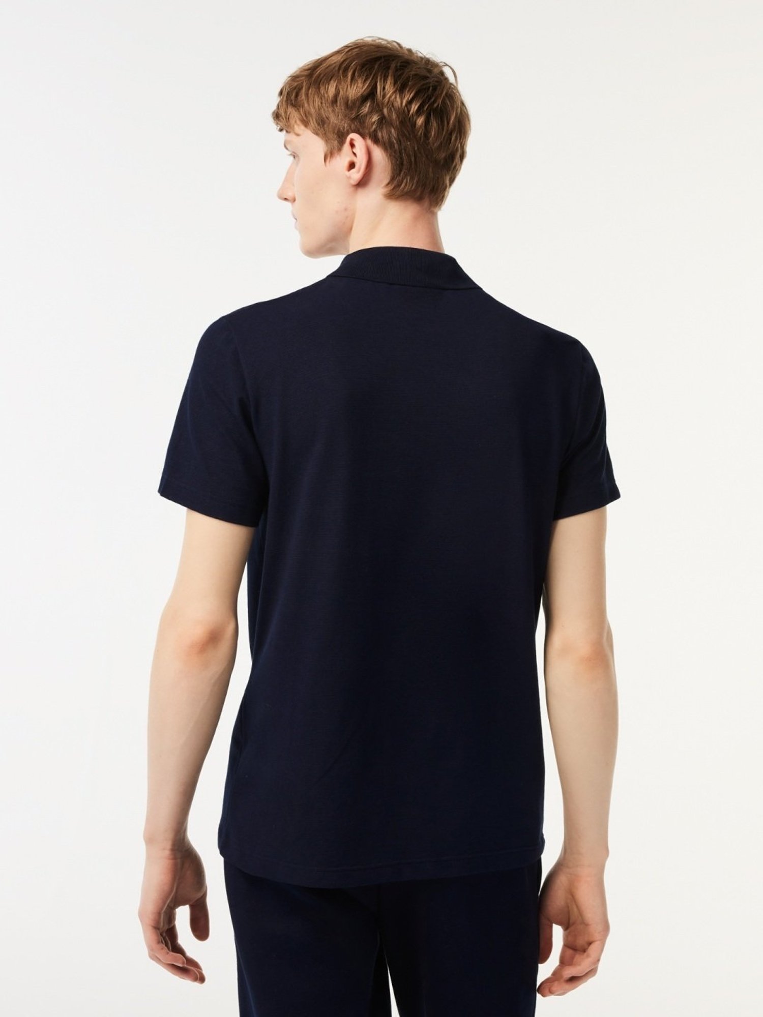 Lacoste Navy Cotton Regular Fit Polo T-Shirt