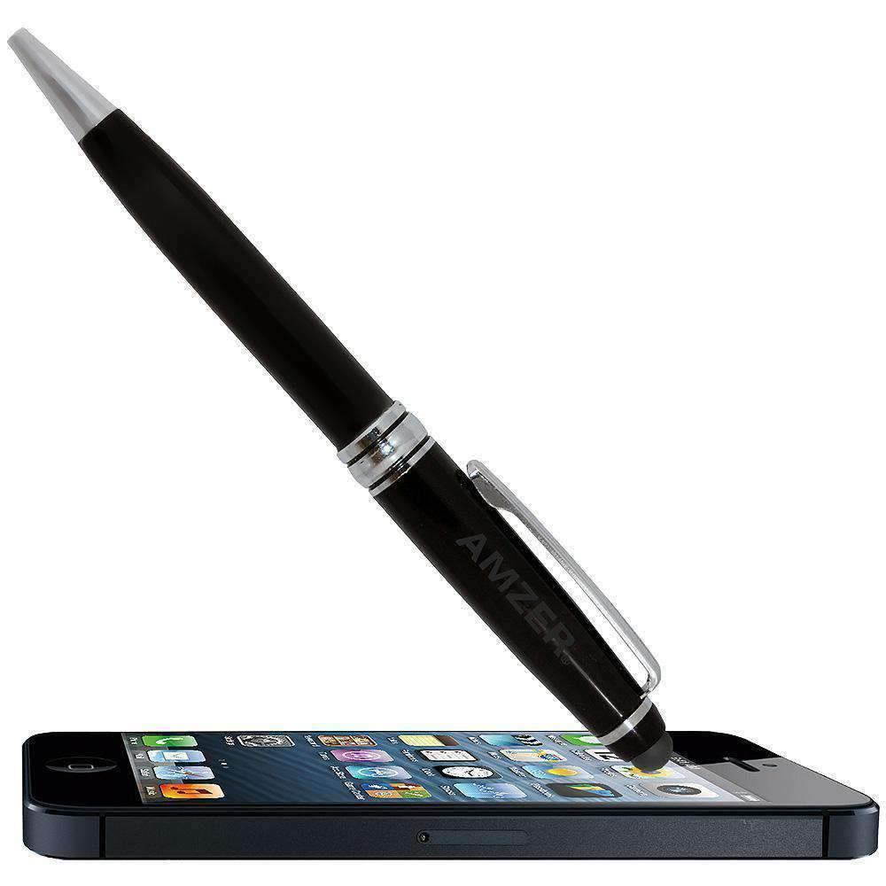 AMZER Dual Sketch & Stylus Pen Black for Touch Screen Tablet,eBook and Phone