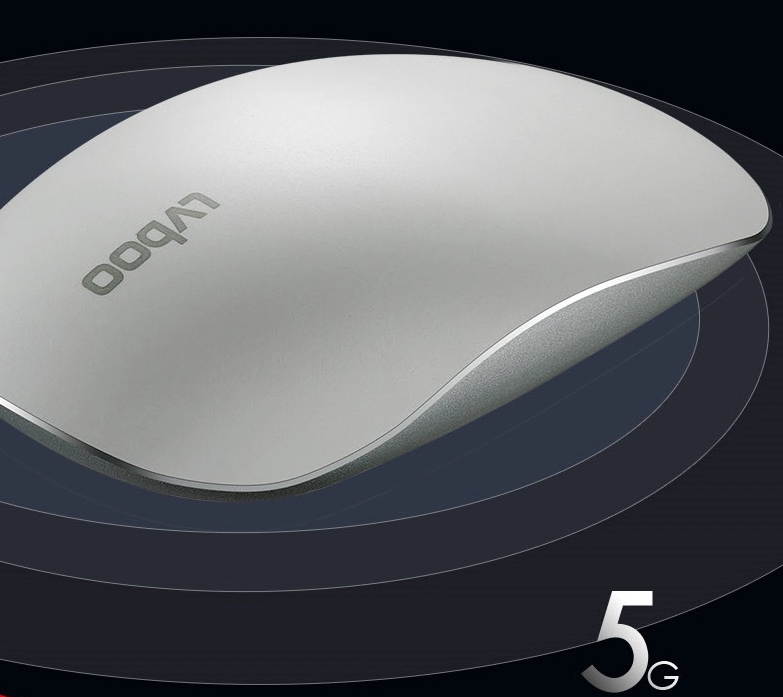 Rapoo T8 5G Ultra-Thin Ergonomic Programmable Smart Multiple Touch Control Wireless Laser Mouse for Laptops Desktops and PC