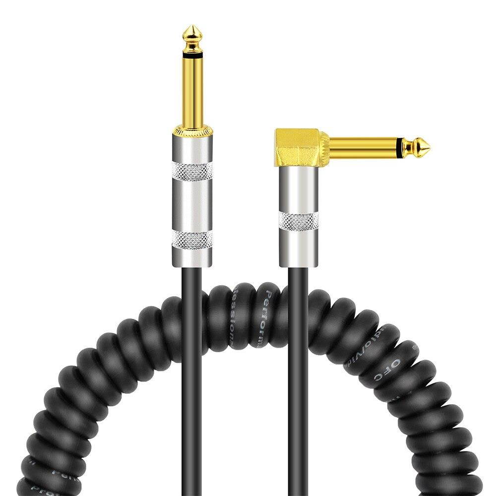 3M Audio Guitar Cable 1/4-Inch Straight to Right Angle Plug with 3 Adapters Guitar Parts & Accessories Instrument Cable