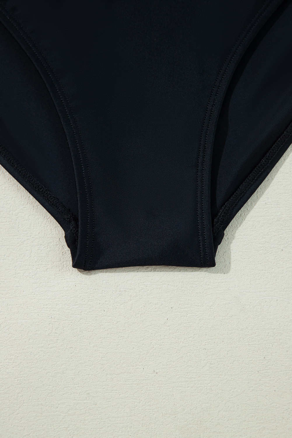 Black Plain Crossover Bikini Tank and Skort Swimwear