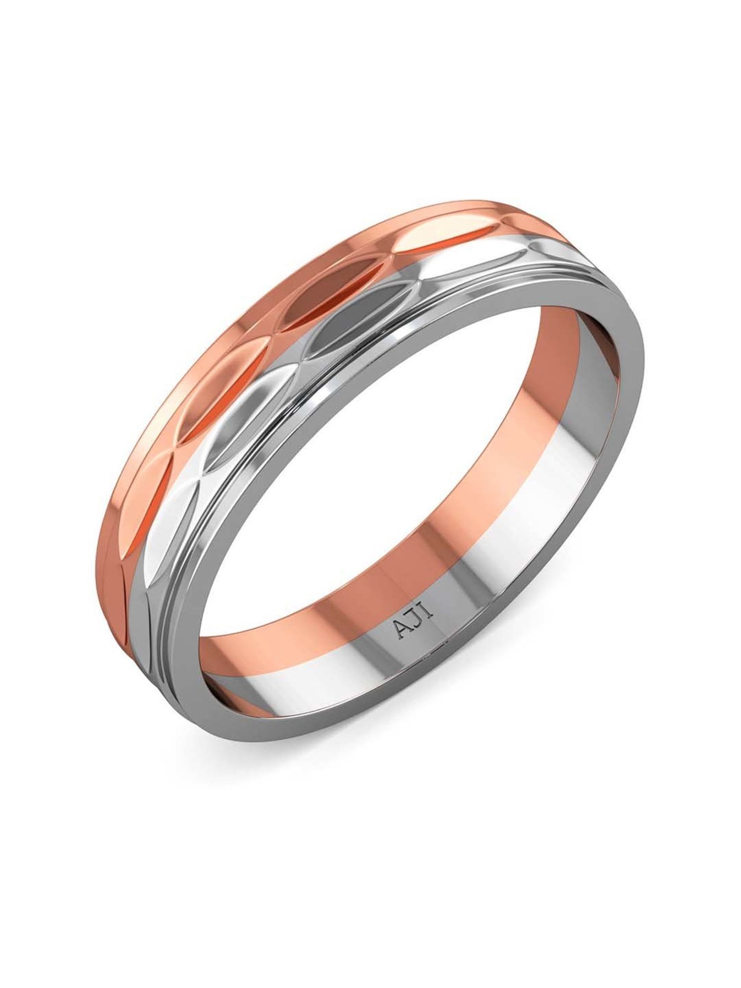 Joyalukkas Polished Extravagant Men's Platinum Ring