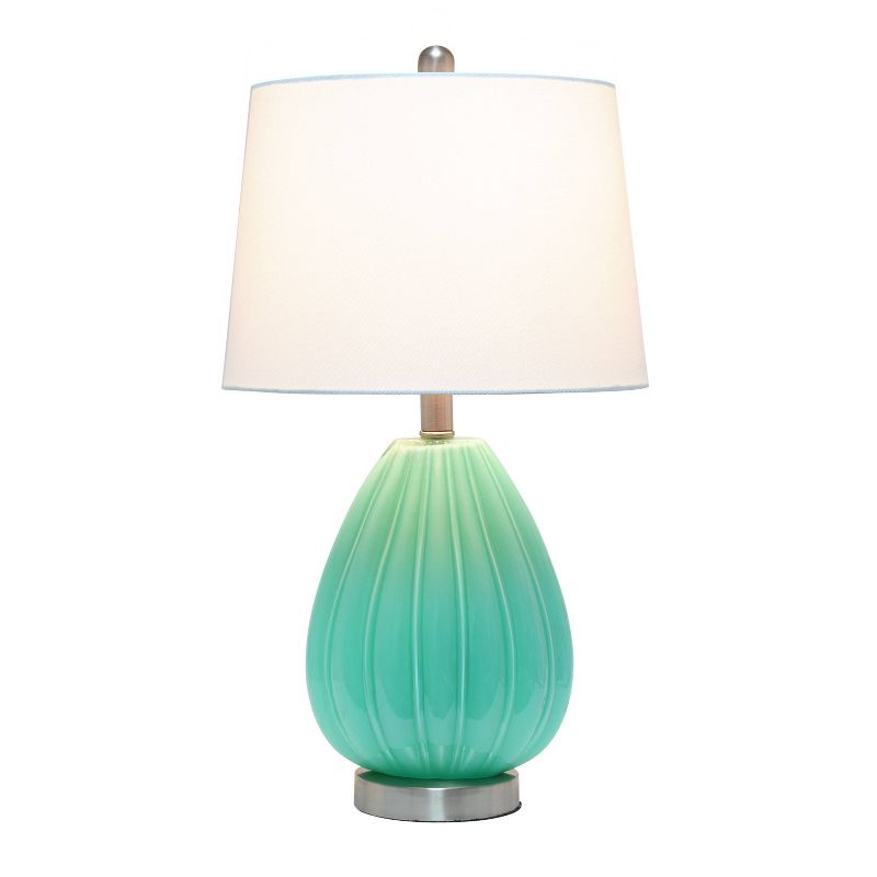 Pleated Table Lamp with Fabric Shade Seafoam - Lalia Home