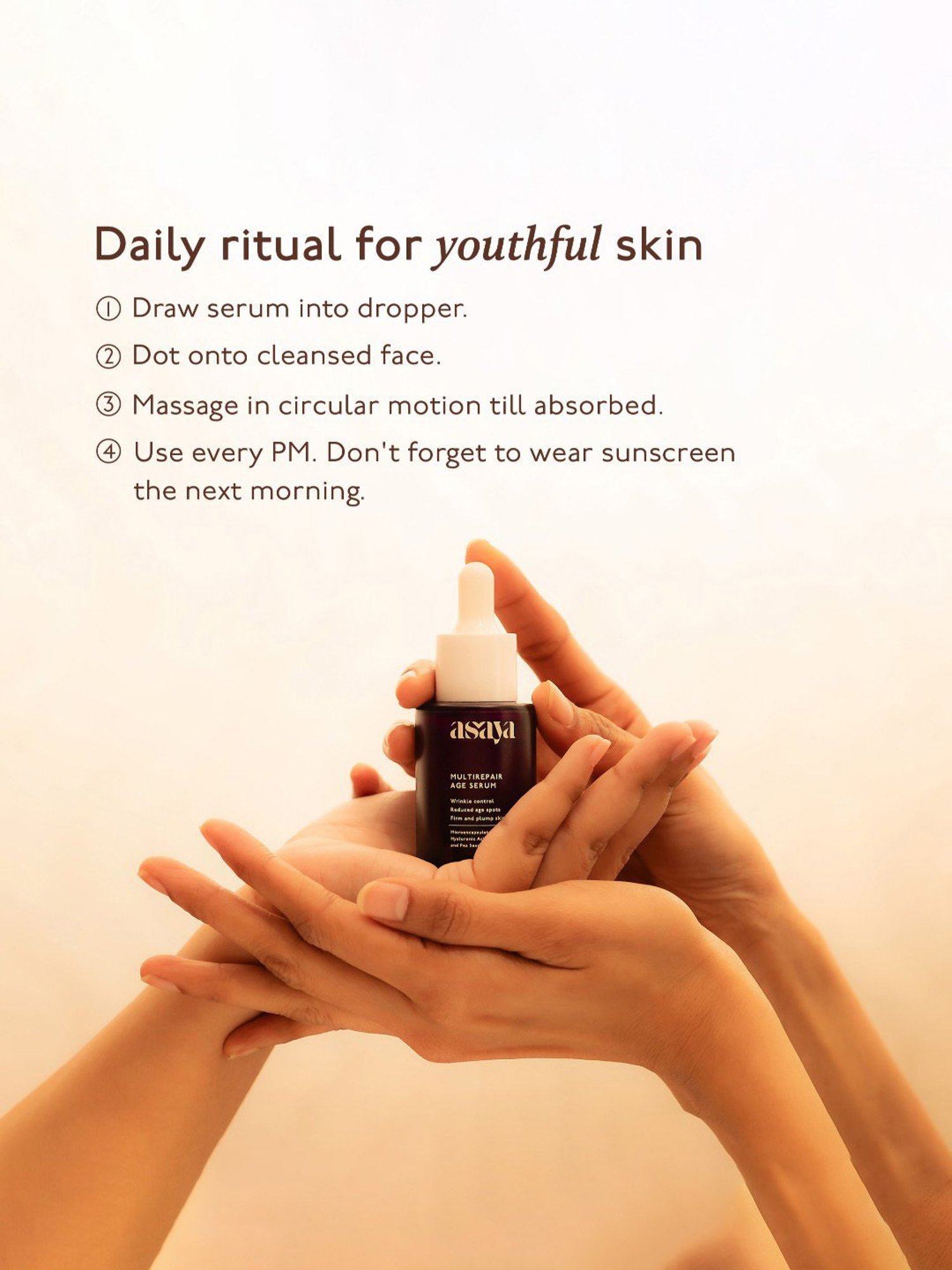 Asaya 0.2% Retinol Peptide Night Serum - 30 ml