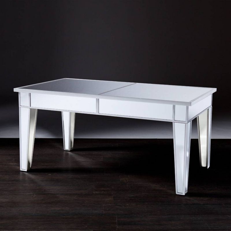 Mirror Cocktail Table/Coffee Table Silver/Clear - The Urban Port