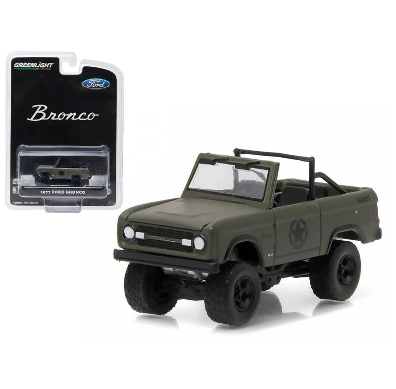 1977 Ford Bronco Military Tribute "Sarge 77" Hobby Exclusive 1/64 Diecast Model Car by Greenlight