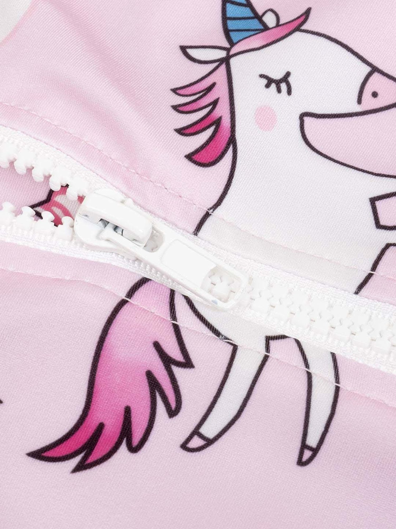 Baby Moo Kids Pink Printed Full Sleeves Swimming Costume