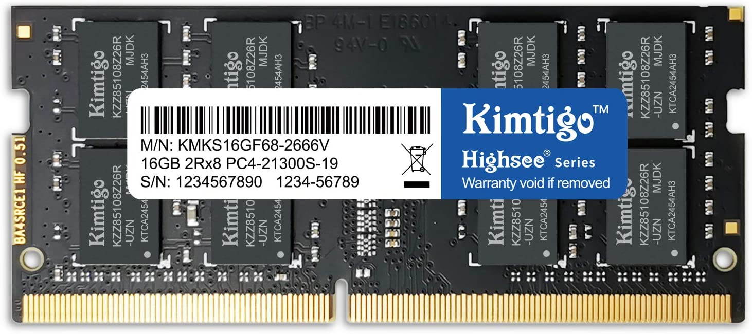 kimtigo DDR4 4GB/8GB/16GB Laptop Ram 2400MHz /2666MHz PC4-21300 Unbuffered SODIMM Notebook Computer Memory