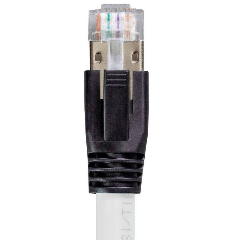 Monoprice Cat8 Ethernet Network Cable - 30 feet - White | 2GHz, 40G, 24AWG, S/FTP - Entegrade Series