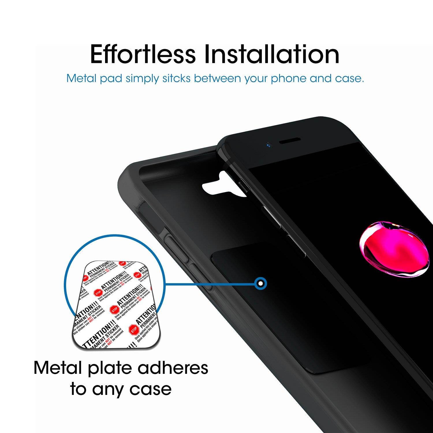 TechMatte MagGrip Universal Air Vent Magnetic Mount Car Phone Holder with Powerful Magnetic Grip Technology (2 Pack) - Black