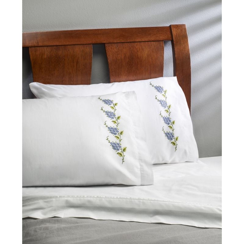 Bucilla Stamped Embroidery Pillowcase Pair 20"X30"-Forget Me Knots