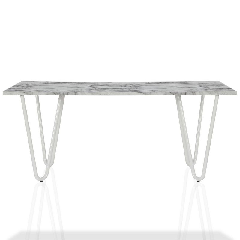 Mulberry Faux Marble Dining Table White - CosmoLiving by Cosmopolitan