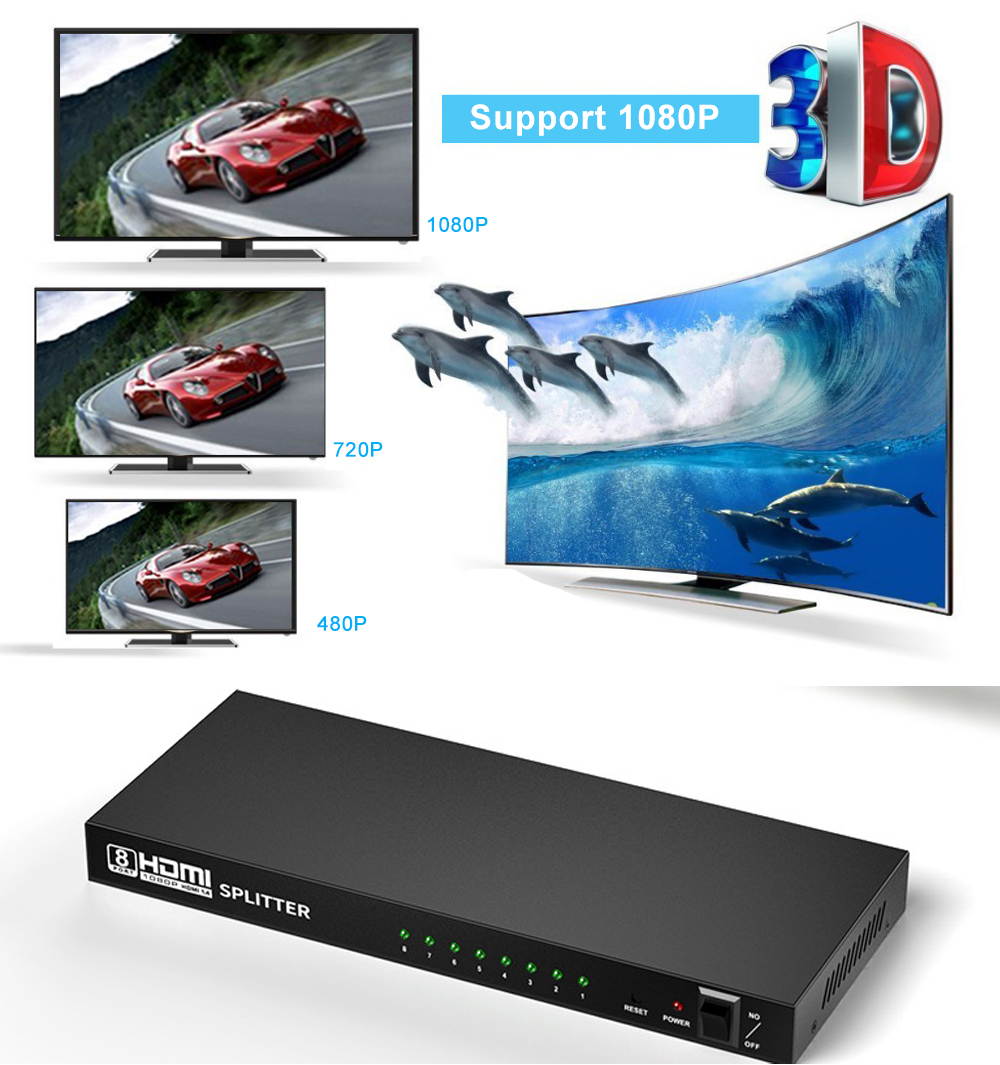 2 Pcs HDMI Splitter 4K@50Hz, avedio links HDMI Splitter 1 in 2 Out, HDMI2.0b Splitter for Dual Monitors Only Duplicate/Mirror Screens, Support HDCP2.2, RGB 4:4:4, 18.5Gbps, Auto Scaling, Full HD 1080P