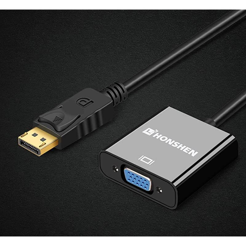 DisplayPort to VGA Adapter, 5 Pack DP to VGA Converter Male to Female Gold-Plated Cord for Lenovo, Dell, HP, ASUS, Chromebox (DP to VGA 5P)