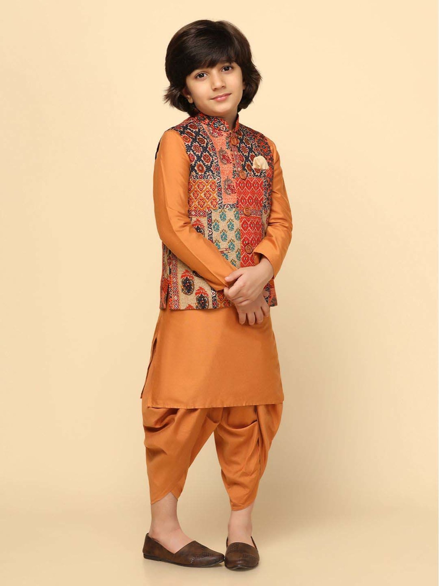 KISAH Kids Multicolor Printed Full Sleeves Kurta Set