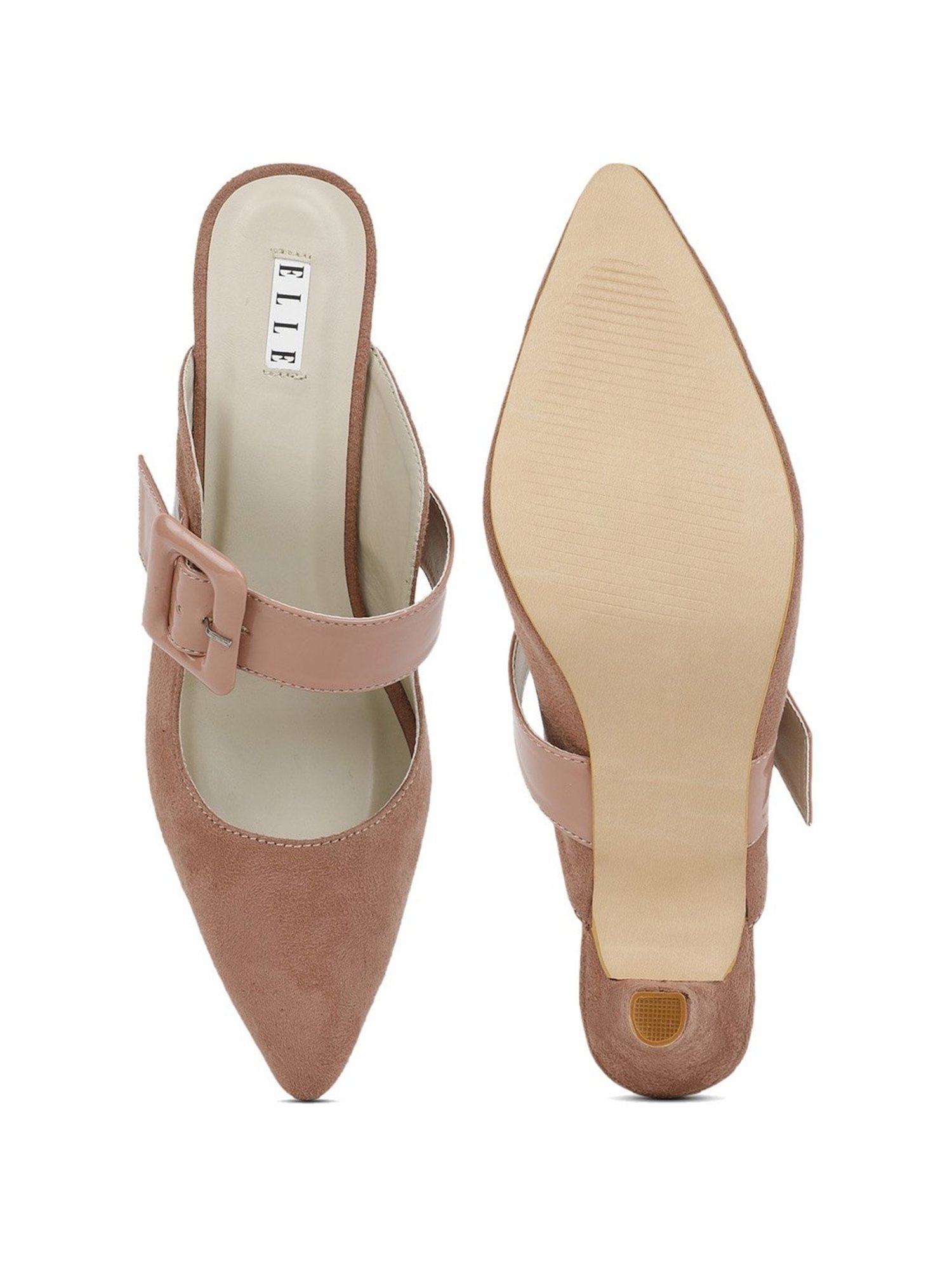 Elle Women's Peach Mule Shoes