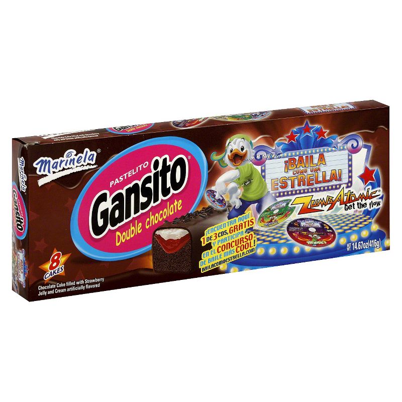 Marinela Gansito Double Chocolate Cakes - 8ct/14.67oz