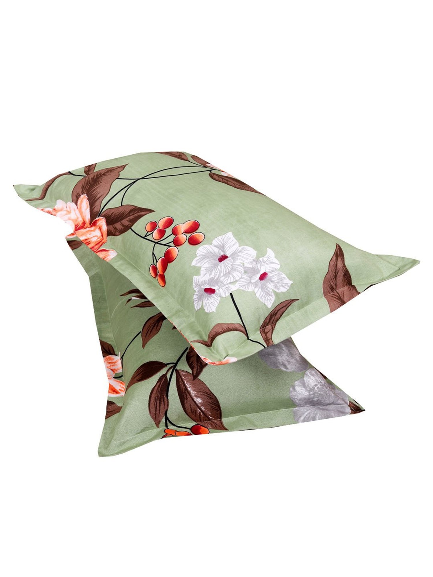 Romee Green Microfibre Floral Bed Sheets